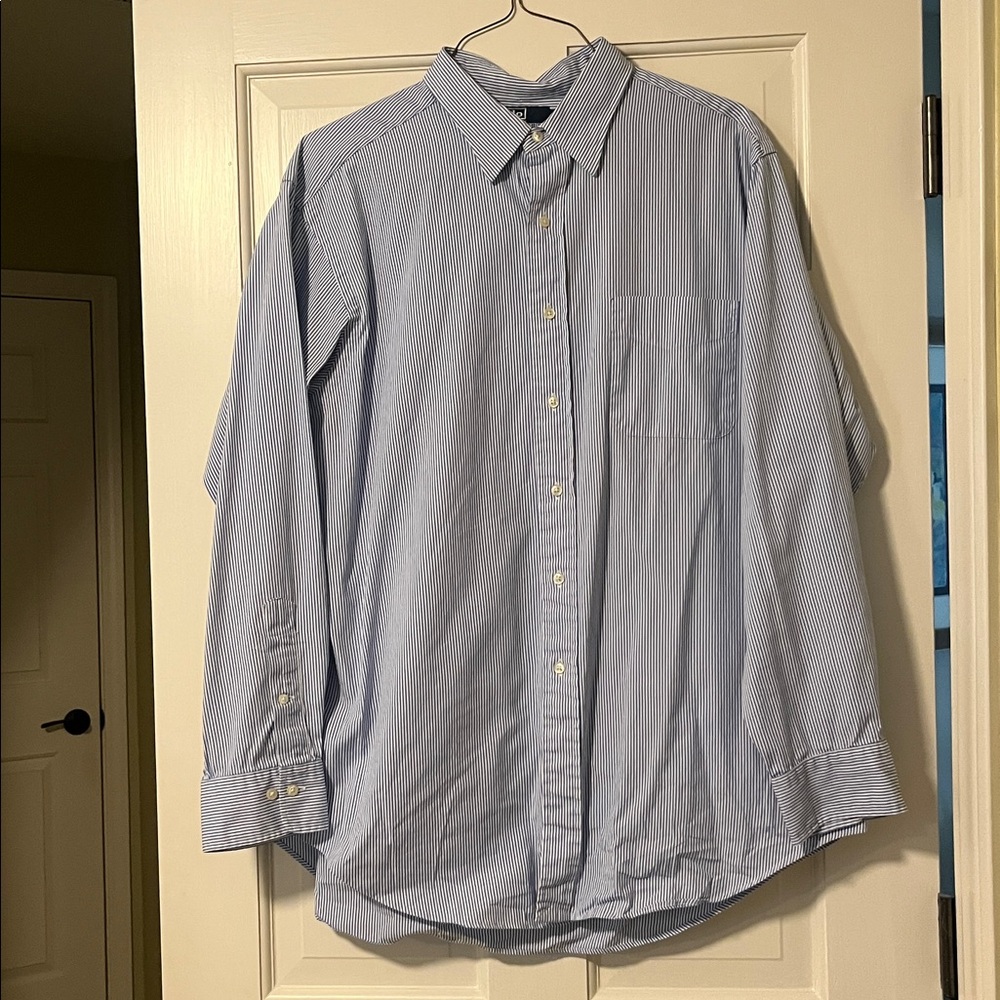 Ralph Lauren Blue and White Striped Shirt